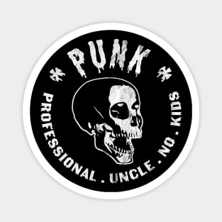 PUNK Professional Uncle No Kids Funny Skull Punk Rocker Magnet